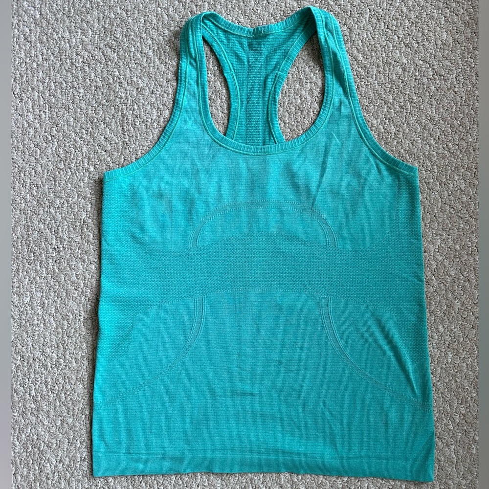 Green Lululemon swiftly tank
